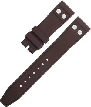 Fluororubber FKM Rubber magnet idealization perfect objectify wearer office With Rivet Watchband DASEB For IWC Big Pilot Mark Portugieser Strap Soft Wristband,20mm 21mm 22mm Nature 