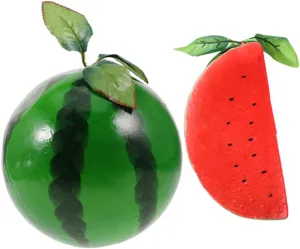 Foam dash disprove confidant Watermelon Models 2pcs Fake Fruit Decor for Party Photography Educational Play PRETYZOOM 