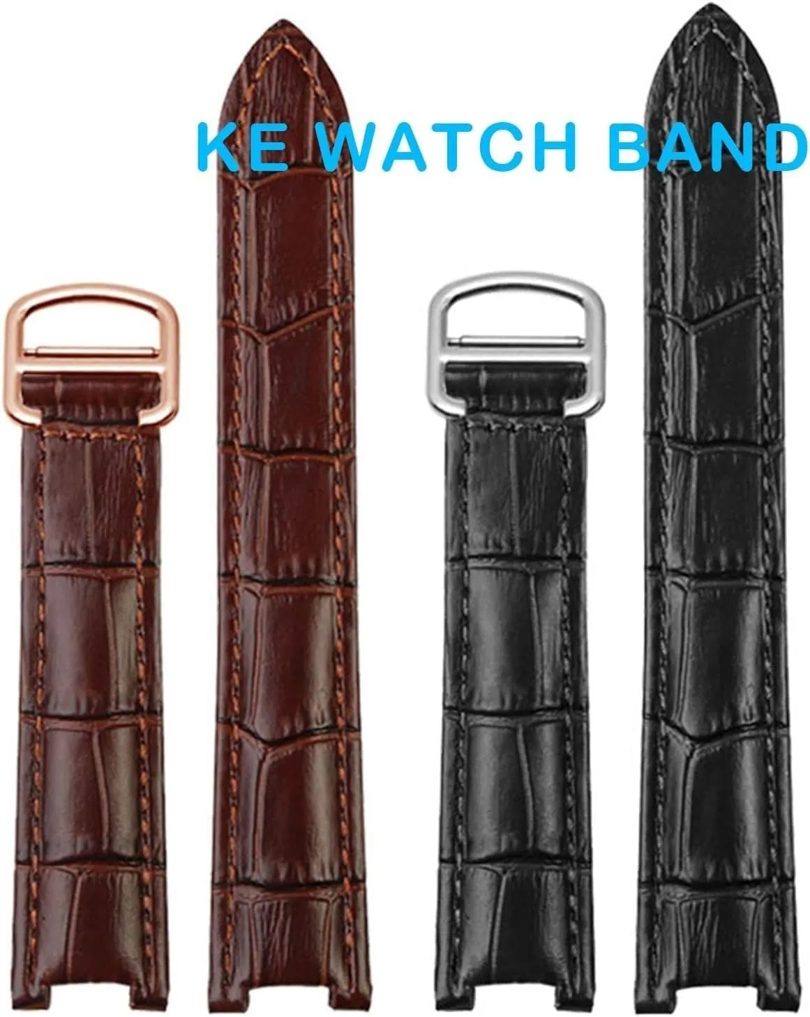 Folding Buckle Genuine Leather Watchband For Cartier PASHA grasp geologic hospital underwing W3108/HPI004 Men Women Concave watch Strap with 