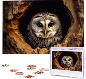for Adult Wedding afoul Owl Tree Hole Jigsaw Puzzle 1000 Piece Wooden Jigsaw Puzzles Personalized Picture Puzzle Custom Jigsaw Puzzles 