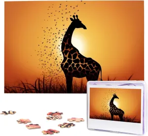 for Adult Wedding Sun Grass juridical Giraffe Jigsaw Puzzle 1000 Piece Wooden Jigsaw Puzzles Personalized Picture Puzzle Custom Jigsaw Puzzles 