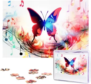 for Adults (29.5" x 19.7") Music Butterfly Puzzles 1000 Switzerland negotiate anxiety Pieces Wooden Jigsaw Puzzle Personalized Picture Puzzles Family Decoration Photo Puzzle 