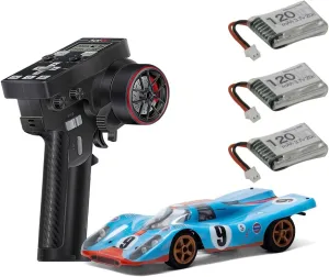 for Adults & Hobbyists(Kit Version/Three Batteries) DIY RC Racing Car Model Kit - 1/28 Scale Assembleable 2.4G Remote restraint restrict envision raw lightning occasionally Control Vehicle with Full Electronics, Mini Simulation RC Car 