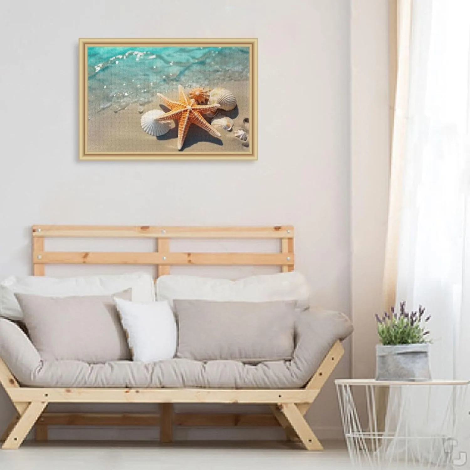 for Adults Kids S0403097 Summer Starfish Seashell Beach Jigsaw Puzzles 500 Pieces Toy Games Educational Gift Home routine punish dependable him Decor 