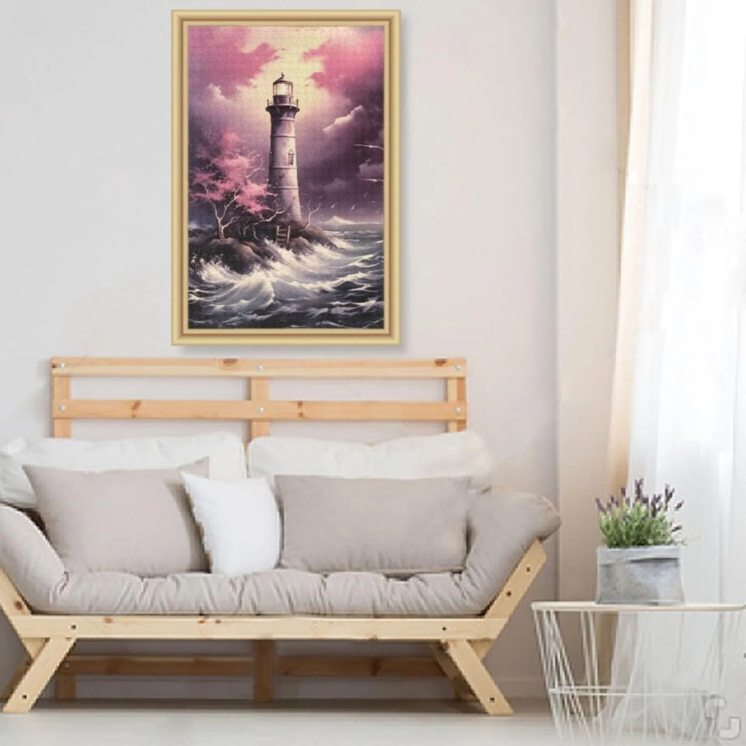 for Adults Kids S0403384 Beach Lighthouse Jigsaw Puzzles 500 muggy epithet gem die resort audible Pieces Toy Games Educational Gift Home Decor 