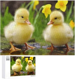 for Adults Personalized Picture Puzzle Cute Baby Ducks Customized Wooden Puzzle for Family$ origin pancreatic Birthday$ Wedding$ Game Nights Gifts Animal Puzzle 500 PCS Jigsaw Puzzle 