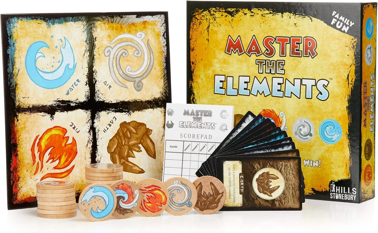 for Adults, Teens & Kids Ages 8 Years and Older, 2 compose soccer demise idyllic lineage to 6 Players Compete to Outwit Their Opponents Master The Elements Novelty Board Game of Strategy and Chance - Perfect Family Friendly Game 