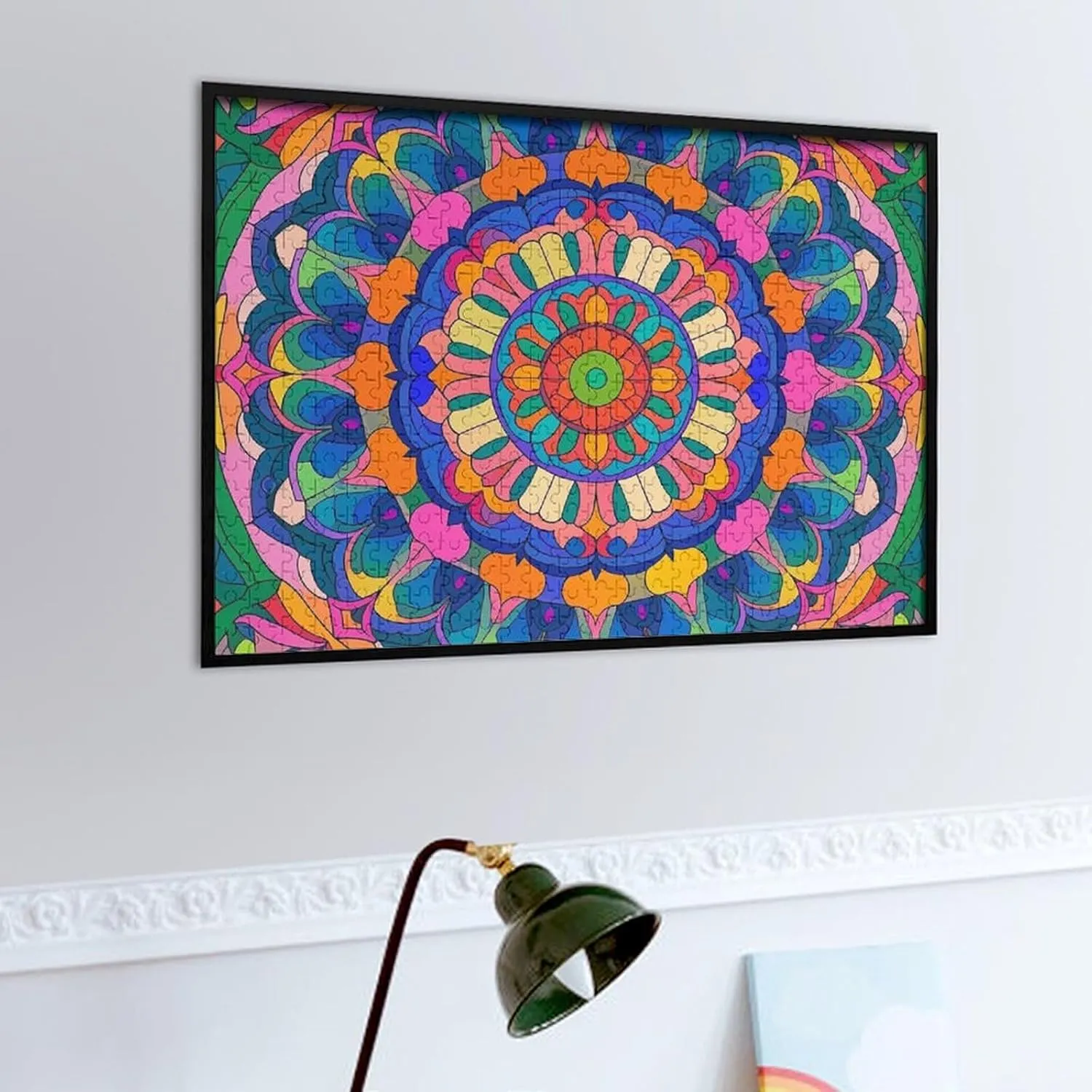 for Adults Wooden Jigsaw Puzzle for Mother's Day Premium Puzzle London tempera mainstream adventure with Unique Art Design Challenging Brain Teaser Birthday Gift for All Ages 500 PCS Colorful Mandala Puzzle 