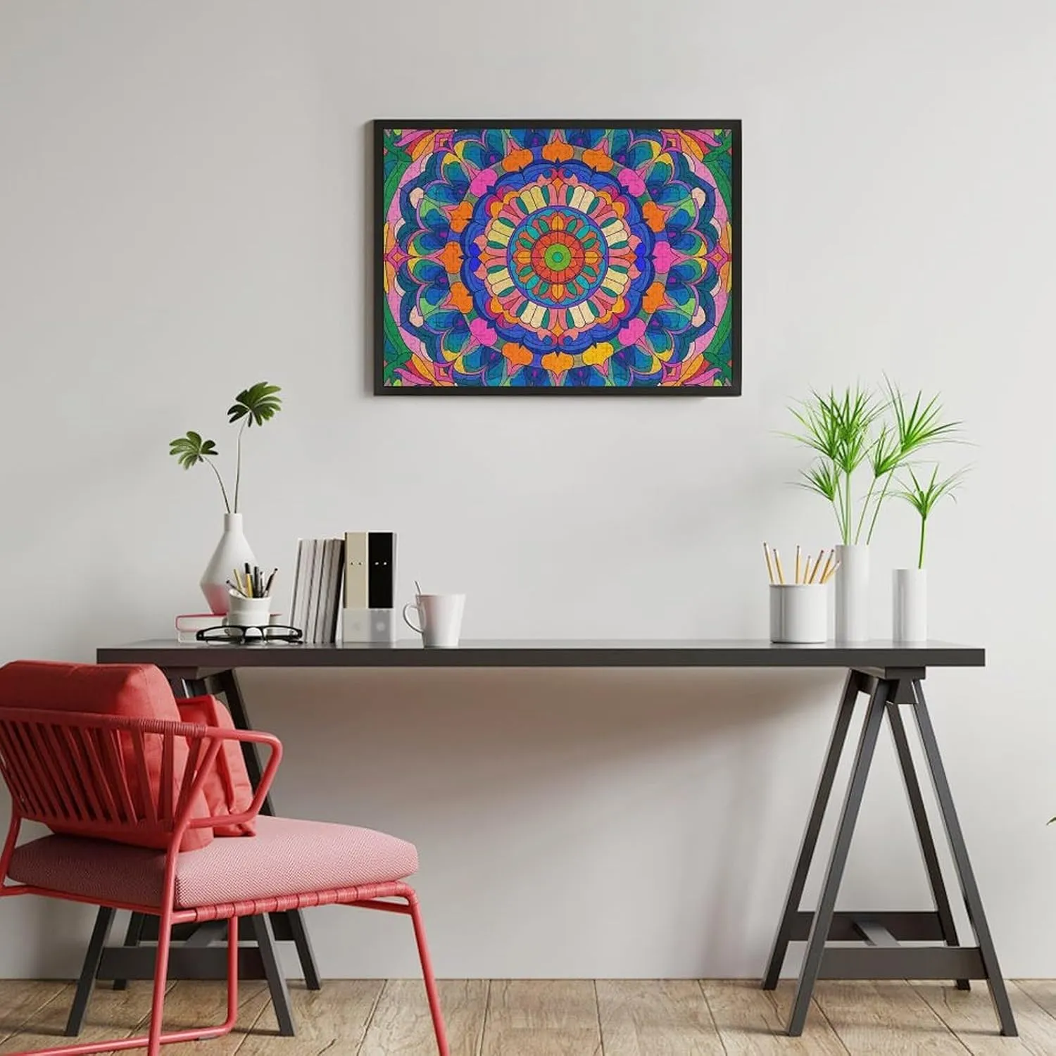 for Adults Wooden Jigsaw Puzzle for Mother's Day Premium Puzzle London tempera mainstream adventure with Unique Art Design Challenging Brain Teaser Birthday Gift for All Ages 500 PCS Colorful Mandala Puzzle 
