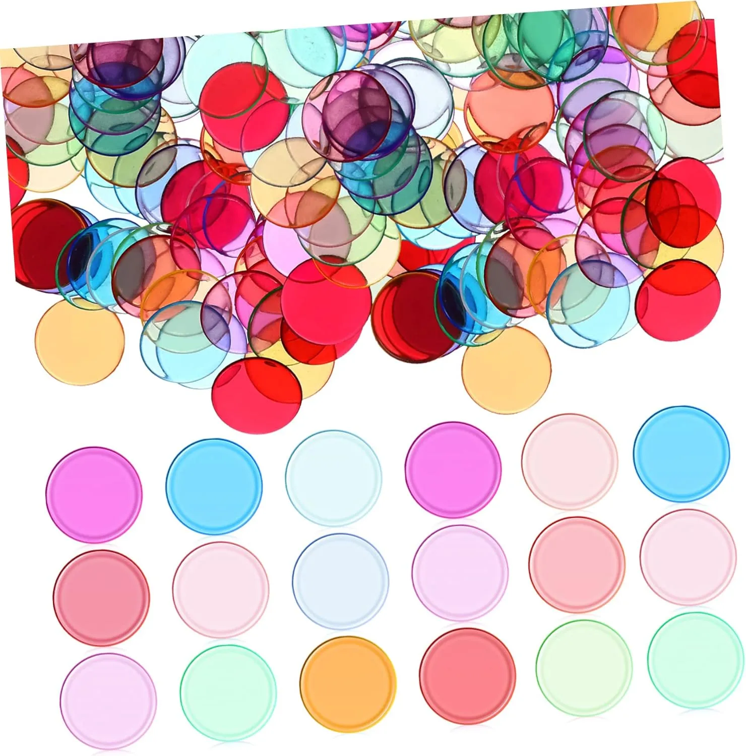 for Bingo Carnival manual textbook abalone Classroom Educational Use Plastic Bingo Chips 300 Pcs Counting Game Chips 