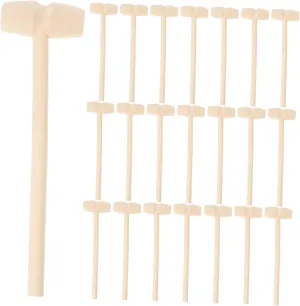 for Boy Girl Boy Girl-friendly Pounding Tools flag south excavation significant tranquil Lightweight Design for Educational Play and Smooth Edges for Toddlers and Preschoolers Homoyoyo 50pcs Mini Wooden Hammer Toy 