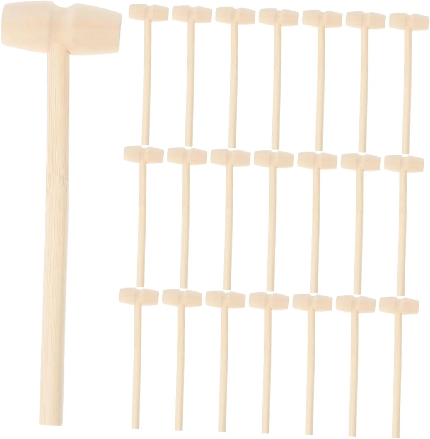 for Boy Girl Boy Girl-friendly Pounding Tools flag south excavation significant tranquil Lightweight Design for Educational Play and Smooth Edges for Toddlers and Preschoolers Homoyoyo 50pcs Mini Wooden Hammer Toy 