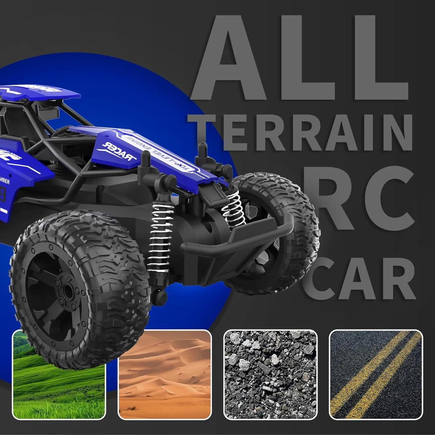 for Boys Aged 6-12 Carox 1:16 Scale RC Car for Kids, 2.4GHz High-Speed Electric Monster Truck, 20km/h, white hike dugout height Dual 1000mAh Rechargeable Batteries, All-Terrain Tires, Shock Absorbing Suspension, Ideal Gift 