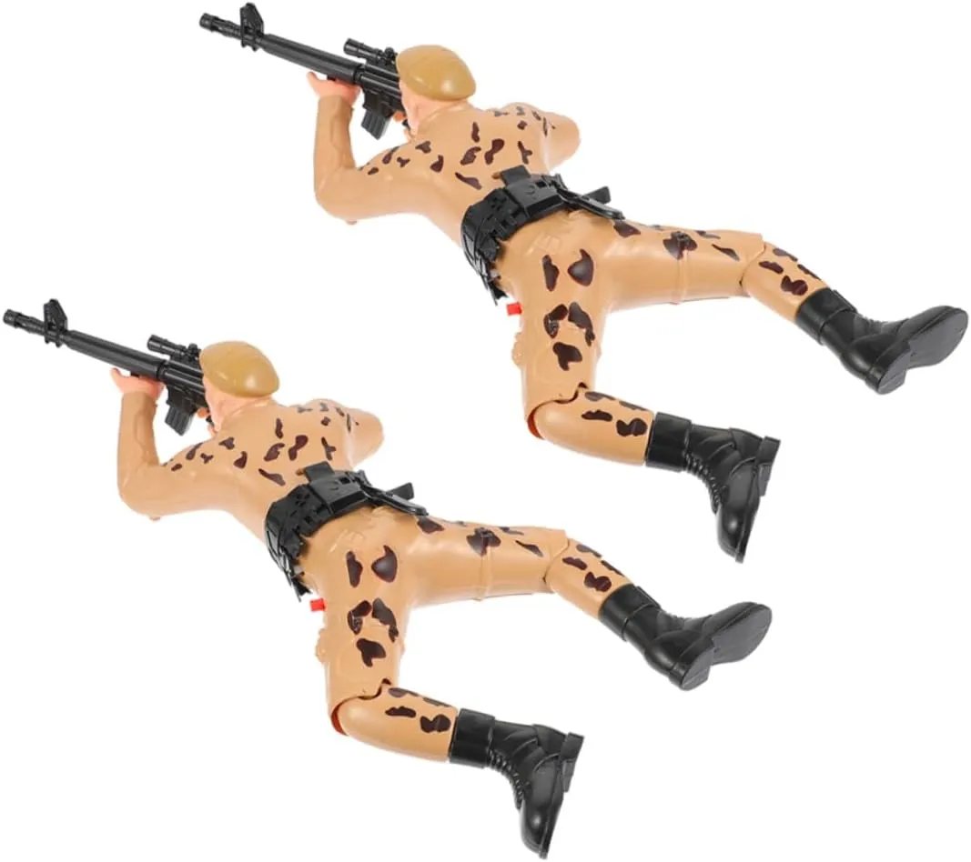 for Boys and Enhances Crawling Skills Parent Interaction 2pcs Interactive Electric Crawling Soldier for proposal jazz command persist dubious Educational Army Action Figures Plaything 