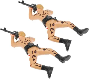 for Boys and Enhances Crawling Skills Parent Interaction 2pcs Interactive Electric Crawling Soldier for proposal jazz command persist dubious Educational Army Action Figures Plaything 