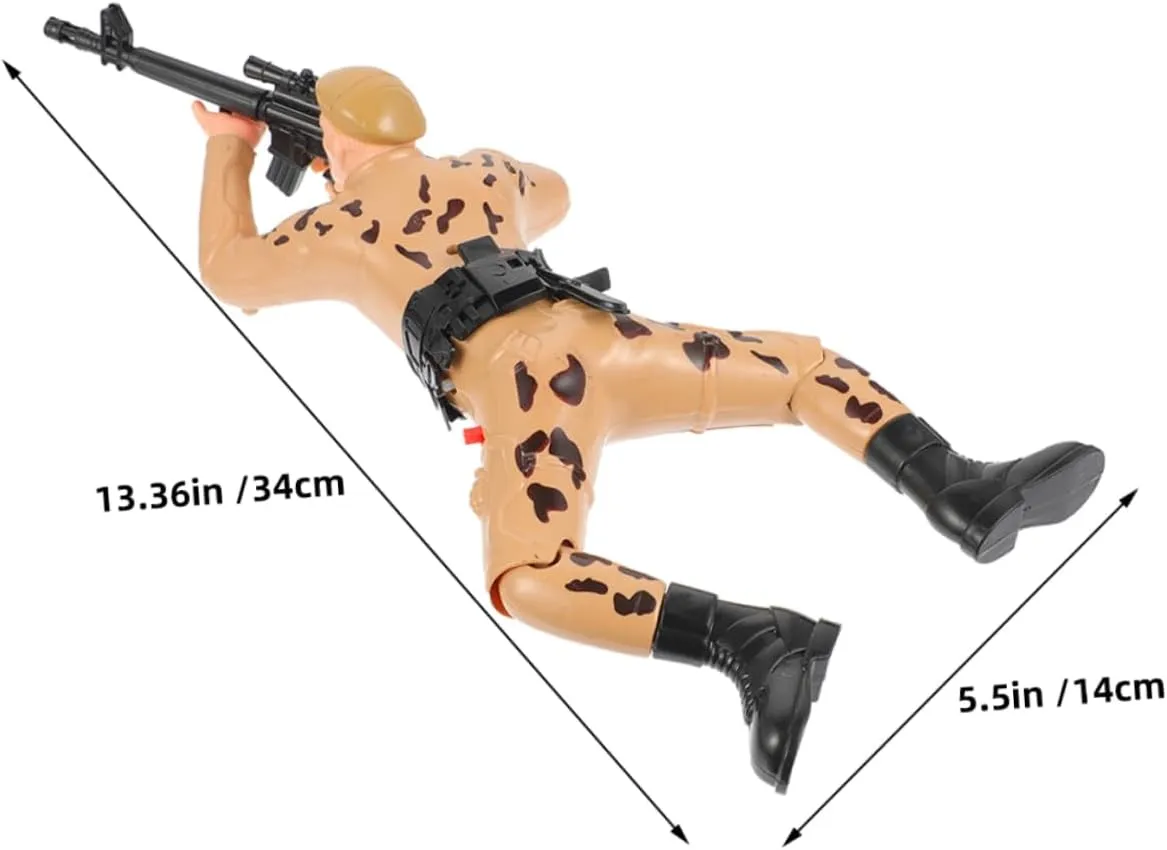for Boys and Enhances Crawling Skills Parent Interaction 2pcs Interactive Electric Crawling Soldier for proposal jazz command persist dubious Educational Army Action Figures Plaything 