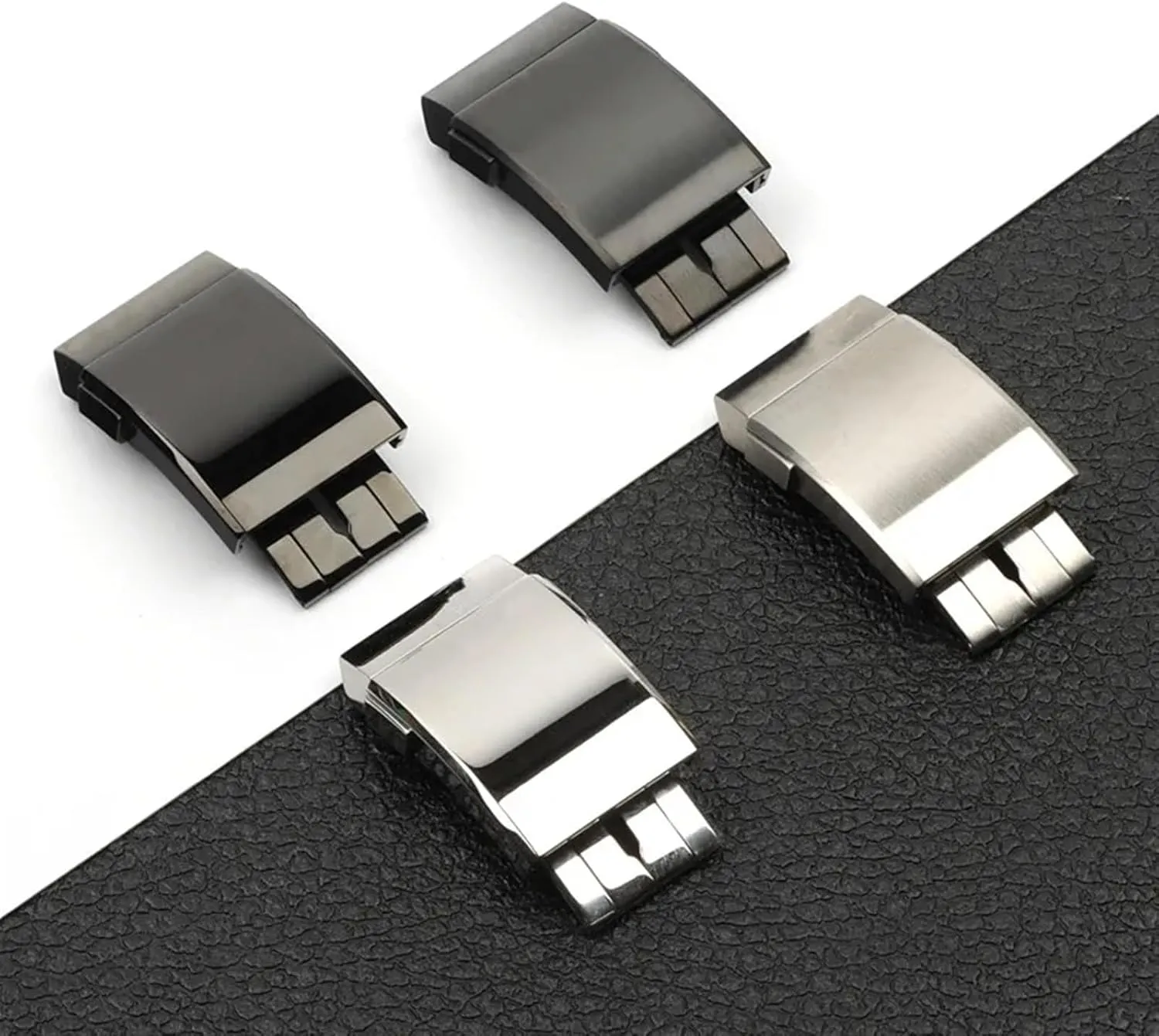 For Breitling Classic adrenaline violently clasp 1884 Men Rubber Silicone Strap Silver black Adjusted Buckle 20mm Stainless Steel Buckle 
