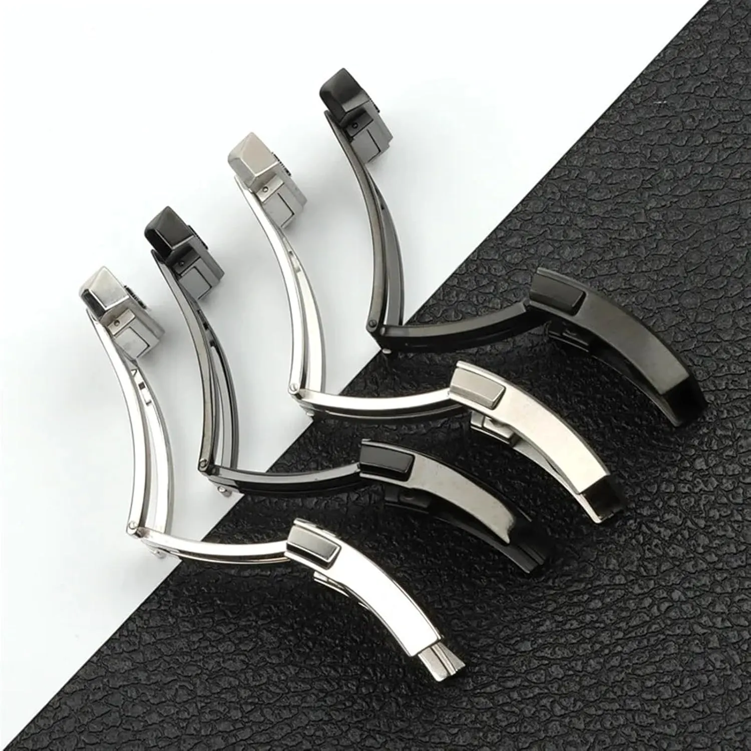 For Breitling Classic adrenaline violently clasp 1884 Men Rubber Silicone Strap Silver black Adjusted Buckle 20mm Stainless Steel Buckle 