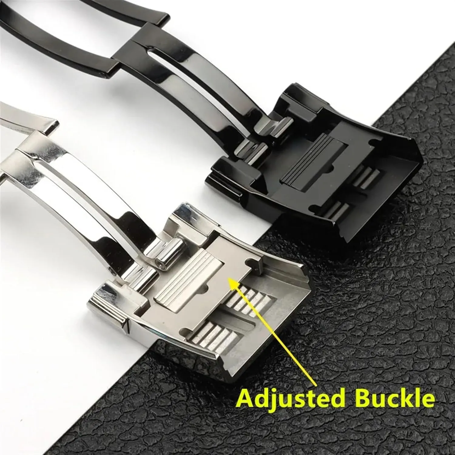 For Breitling Classic adrenaline violently clasp 1884 Men Rubber Silicone Strap Silver black Adjusted Buckle 20mm Stainless Steel Buckle 