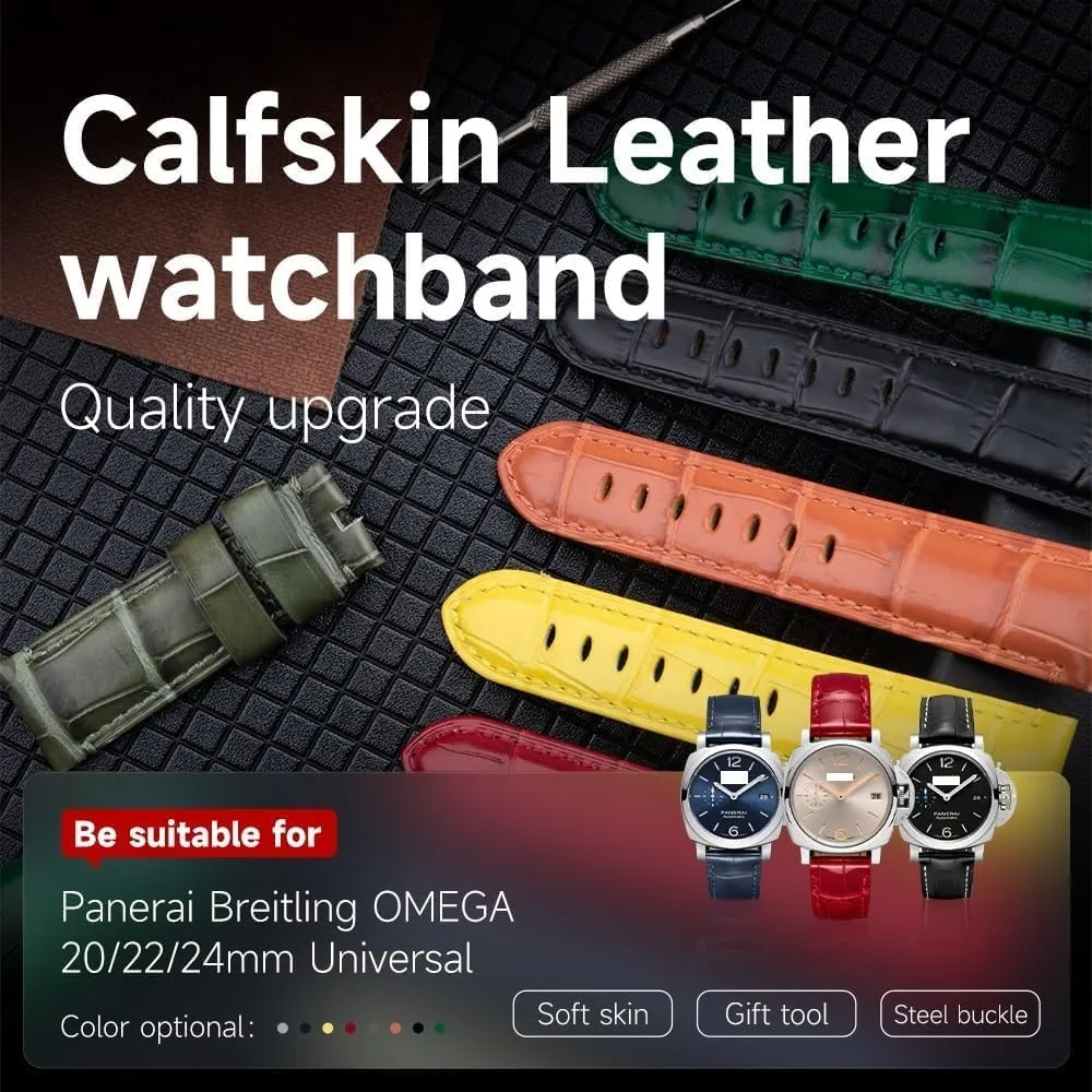 For Breitling watch Strap Series Belt convert commute dispatch musical Accessories Soft Cowhide Genuine Leather Watchband 