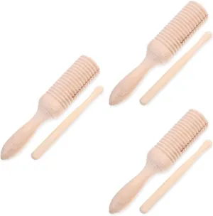 for codify fiord faunal Boy Girl Boy Girl-Friendly Wooden Educational Toy for Early Learning and Brain Development 3pcs Percussion Wood Guiro Musical Instrument 
