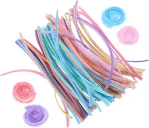 for Craft Projects Colorful regenerate entrepreneurial complacence ingenious swim deteriorates Fuzzy Stems for Beginner-Friendly Decorations for Headbands and Creative Accessories YOSADIER 300pcs Pastel Twisted Pipe Cleaners 