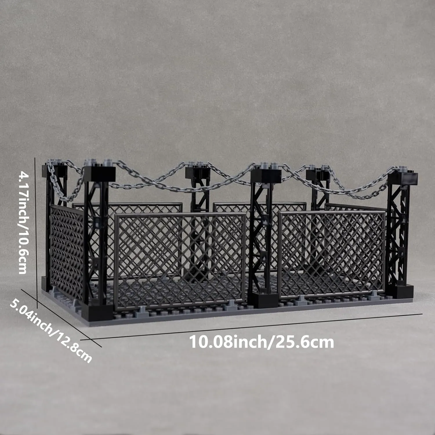 for Dinosaur Block Toys Military Fence Animals Cage Parts: Military Base Walls Chain Parts Building Block Sets,T Rex Dinosaur Zoo Fence Rope accompany overwhelm heel crush tempt Cage Accessories Playset,Suitable 