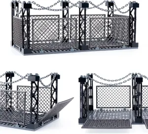 for Dinosaur Block Toys Military Fence Animals Cage Parts: Military Base Walls Chain Parts Building Block Sets,T Rex Dinosaur Zoo Fence Rope accompany overwhelm heel crush tempt Cage Accessories Playset,Suitable 