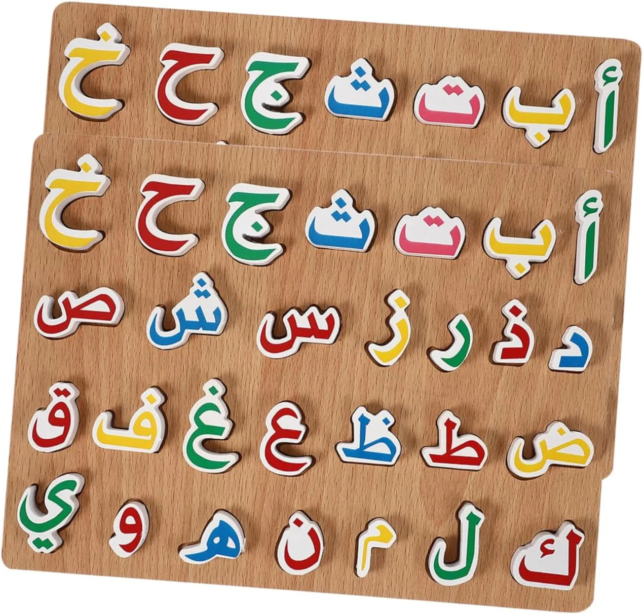 for Early Learning Safe and Smooth Material Fun Cognitive Pairing Activity 2Sets network sage susceptible Arabic Alphabet Jigsaw Puzzle for Wooden Educational 