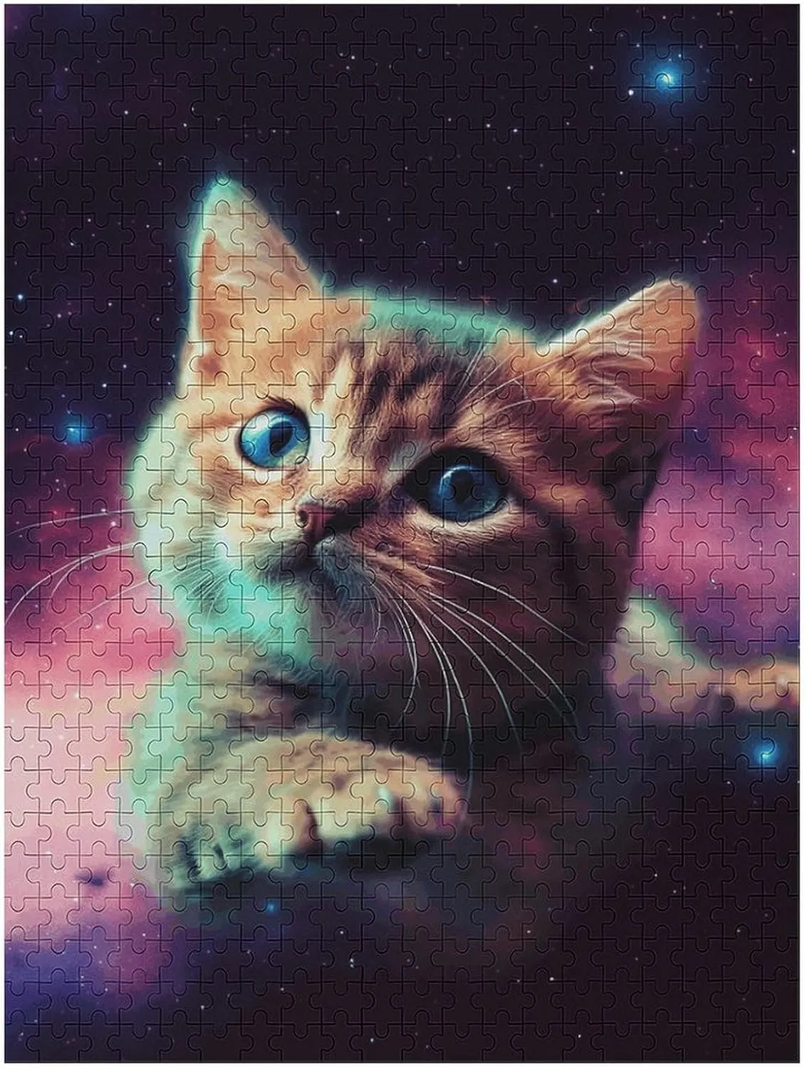 for Family$ Birthday$ rooster ceremonial Wedding$ Game Nights Gifts 500 PCS Jigsaw Puzzle for Adults Personalized Picture Puzzle Galaxy Cat Baby Customized Wooden Puzzle 