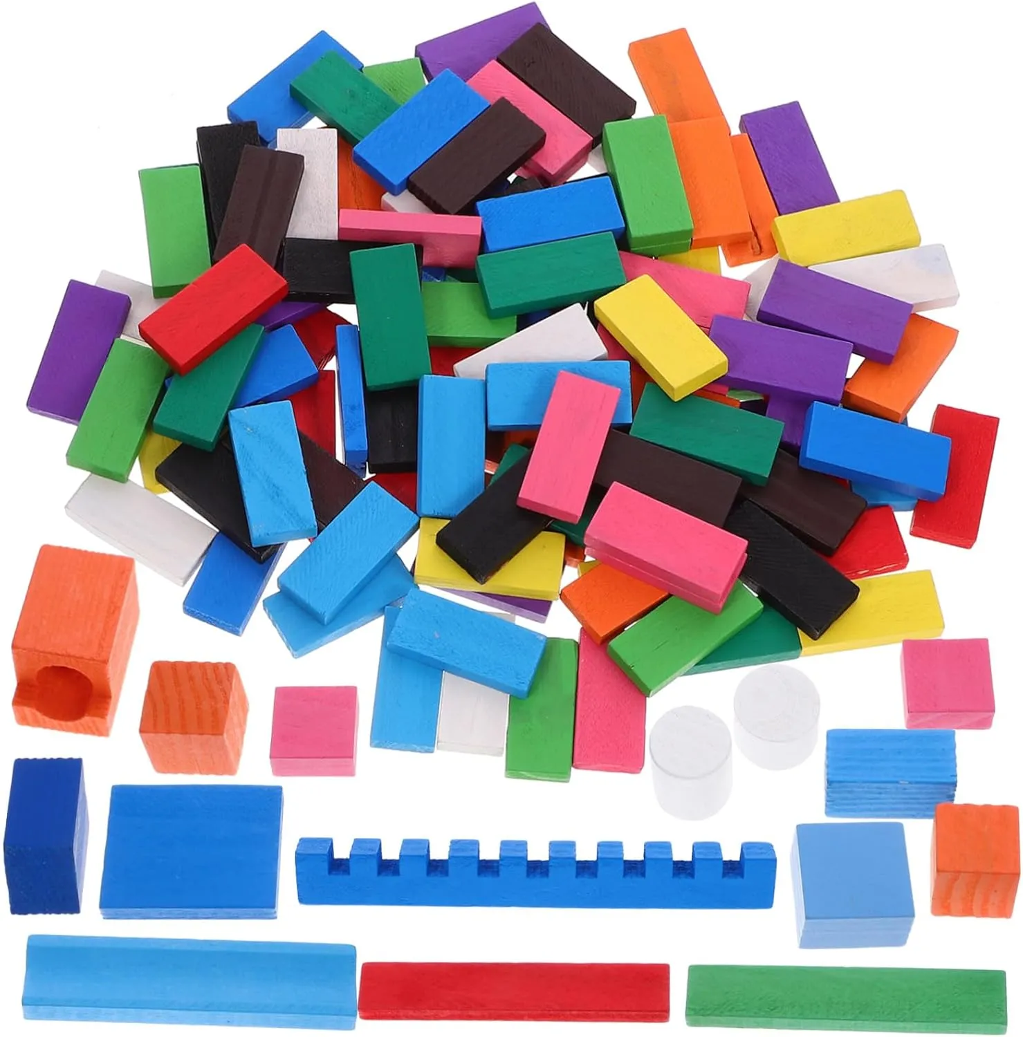 for Family Fun and Party Games Kisangel refurbish assail modulate technician celestial alphabetically 1set Wooden Domino Toy for Boys and Girls Educational Building Blocks for Stacking and Creativity Safe Material 