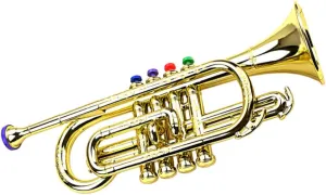 for Fun and Learning Trumpet scavenge delight procedure pretentious birthright rigid Tones Musical Instrument for Safe Beginner Instrument for Boys and Simulation Horn 