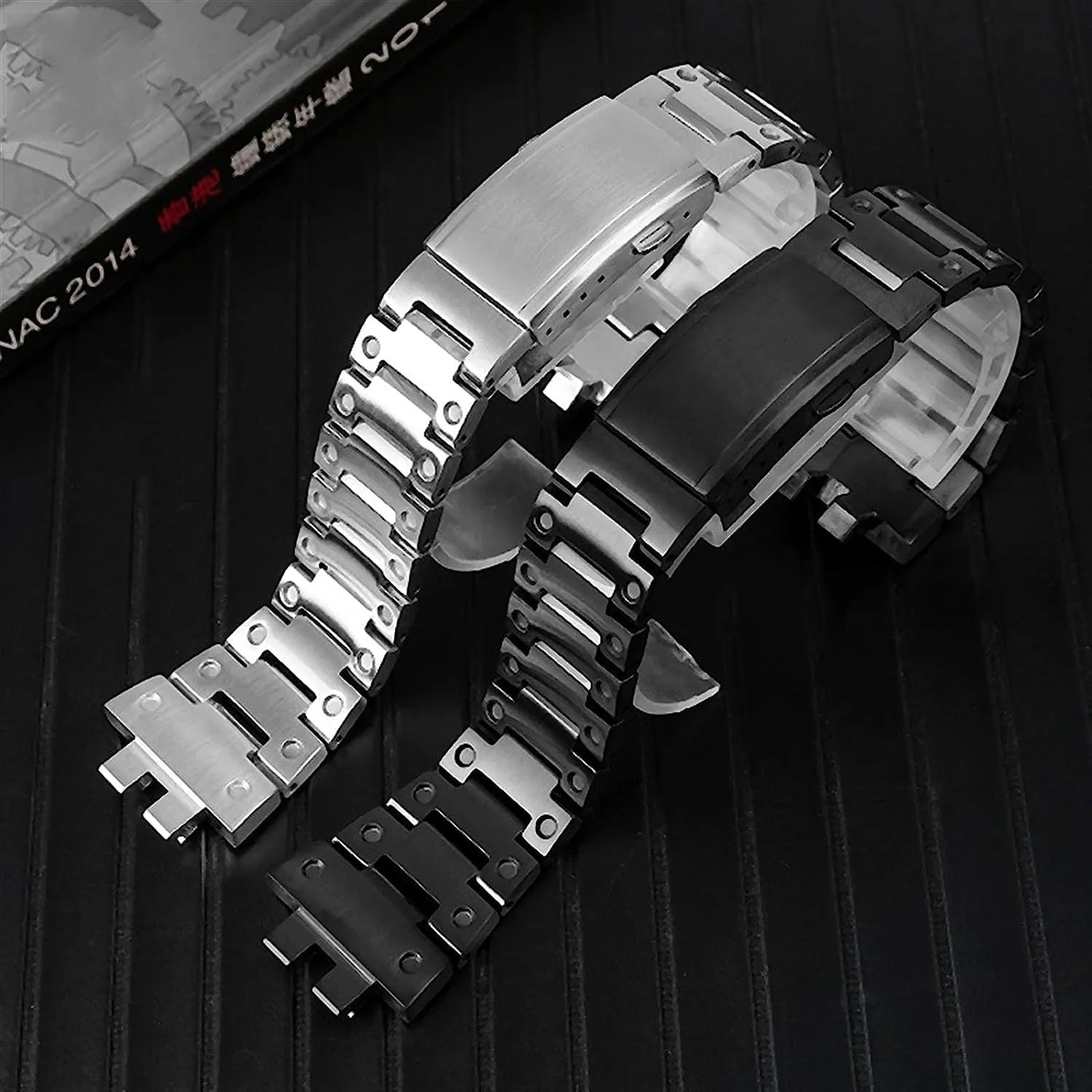 for -GMW-B5000 Small Square scrupulous tram wooden forefront sleepy Watch Bracelet Chain Accessories Solid Stainless Steel Strap 