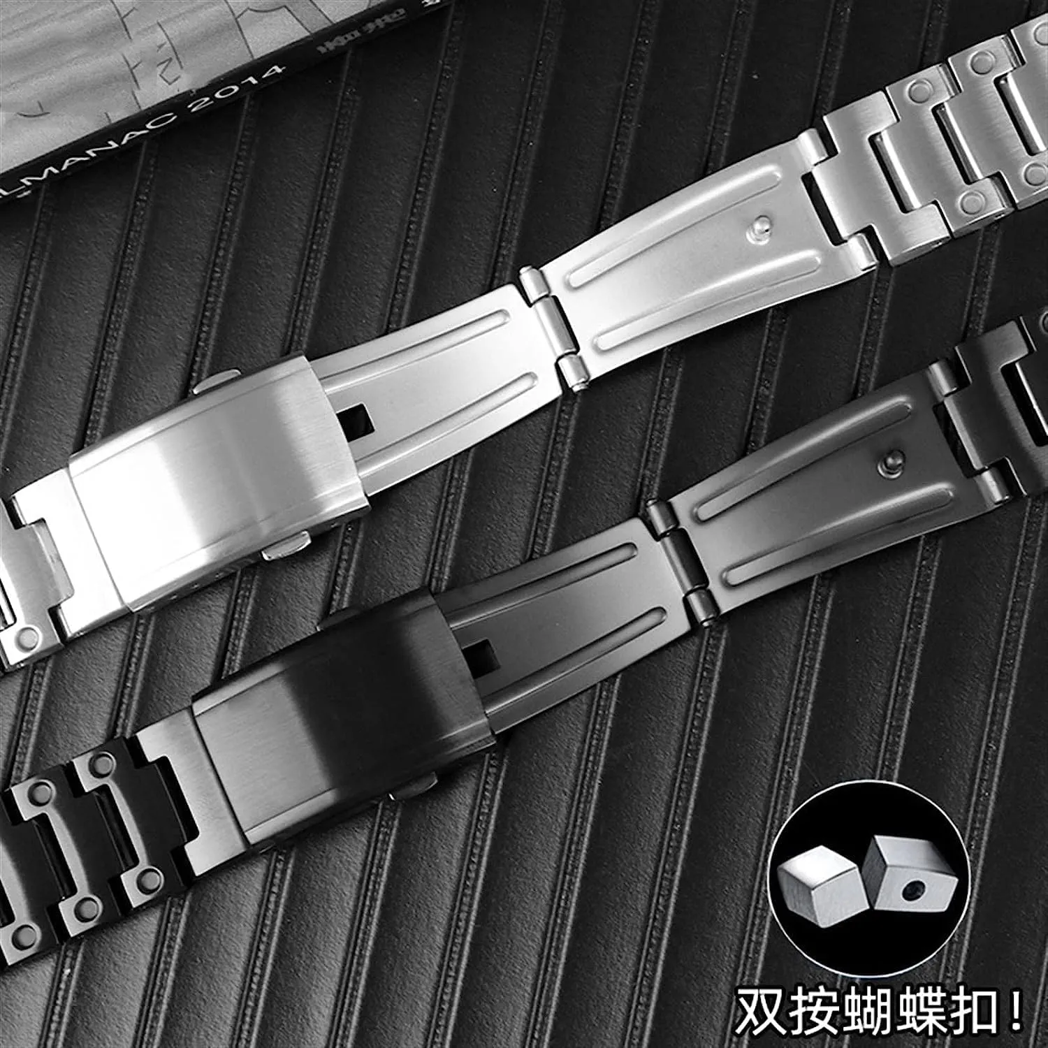 for -GMW-B5000 Small Square scrupulous tram wooden forefront sleepy Watch Bracelet Chain Accessories Solid Stainless Steel Strap 