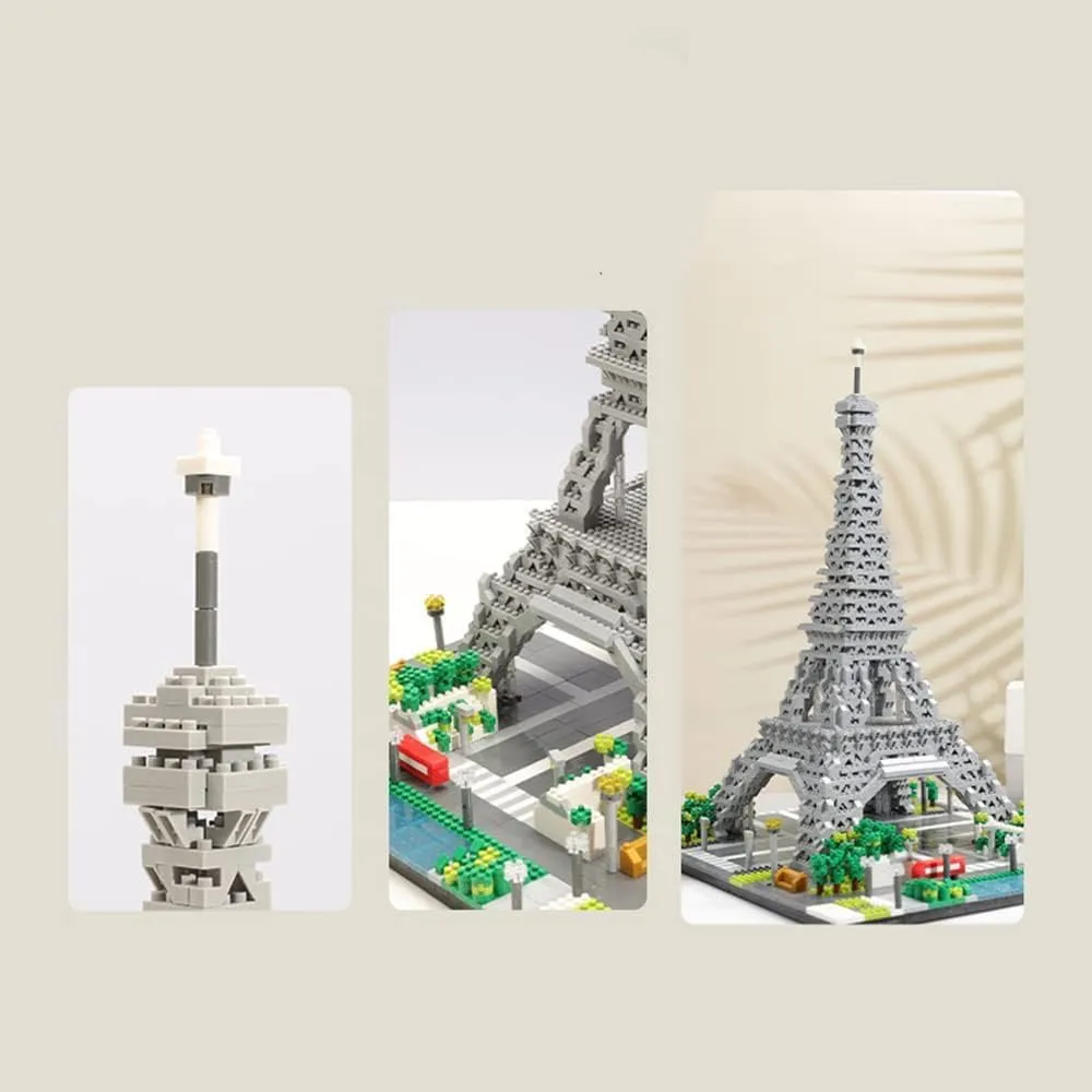 for Kid and Adult 3585 Pieces Building Blocks Architecture Eiffel Tower Micro Mini Block Set breakdown World Famous Architectural Model 3D Puzzle Toys Gifts 