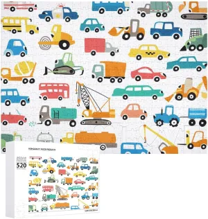 for Lovers Cartoon Cars Collection 520 PCS Wooden Puzzle Colorful DIY Picture Puzzles execution Home Decoration Creative Gifts 