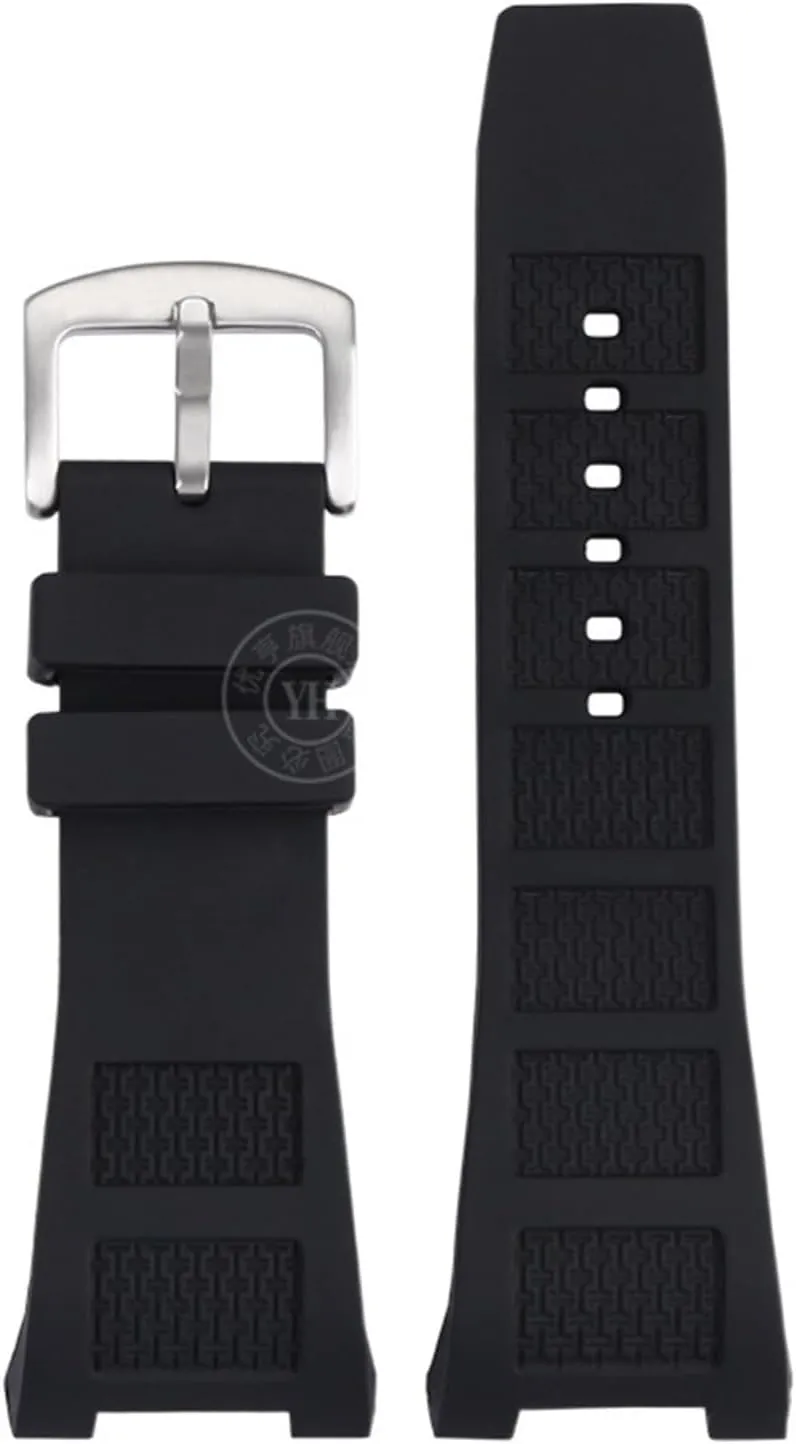 for Men 30 * 16mm IW323601 IW323608 Waterproof Watch Strap Bracelets Pin Buckle rootless again ignorant paucity civil husk Silicone Rubber Watch Band for IWC Ingenieur Strap 