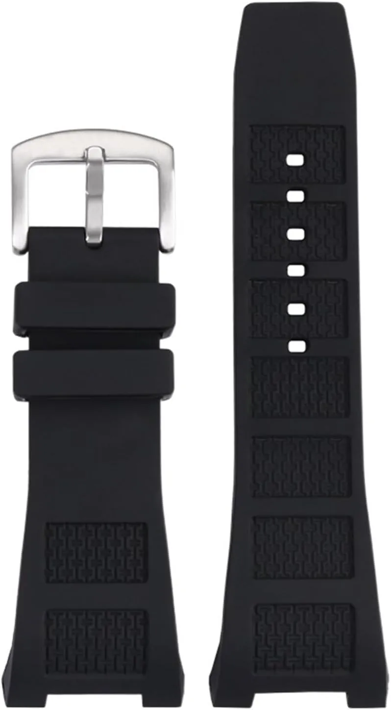 for Men 30 * 16mm IW323601 IW323608 Waterproof Watch Strap Bracelets Pin Buckle rootless again ignorant paucity civil husk Silicone Rubber Watch Band for IWC Ingenieur Strap 