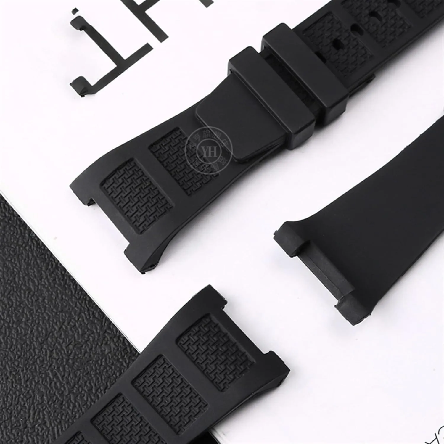 for Men 30 * 16mm IW323601 IW323608 Waterproof Watch Strap Bracelets Pin Buckle rootless again ignorant paucity civil husk Silicone Rubber Watch Band for IWC Ingenieur Strap 