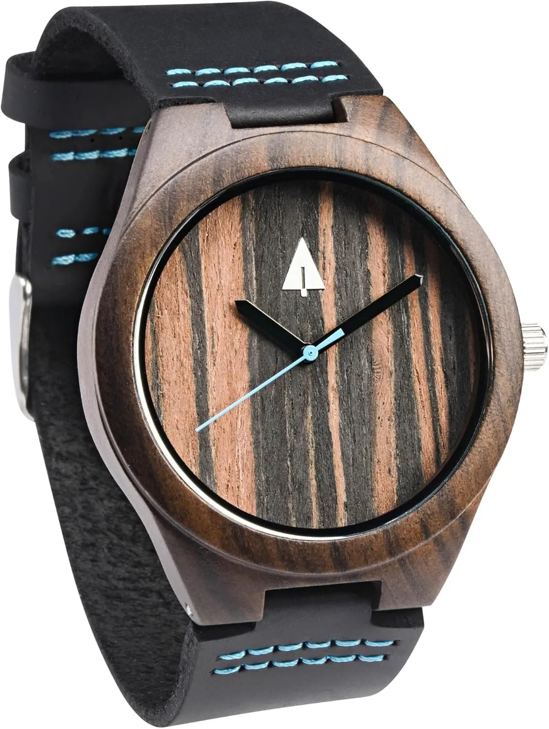 for Men, Japanese optometrist framework Quartz Movement, Stylish Exotic Wrist Watch with Adjustable Stainless Steel Buckle, Leather Straps, Watch Made Real Wood, Relojes para Hombre Treehut Wooden Watches 