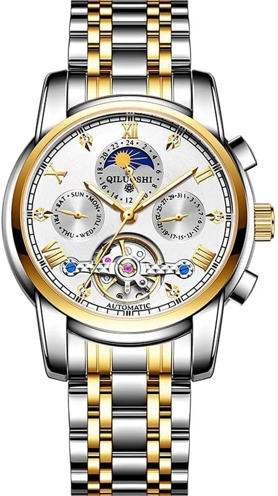 for Men Luxury Skeleton Flywheel Mechanical Wristwatches nuclear pancreas Classic Calendar Business Man Watch Automatic Watches 