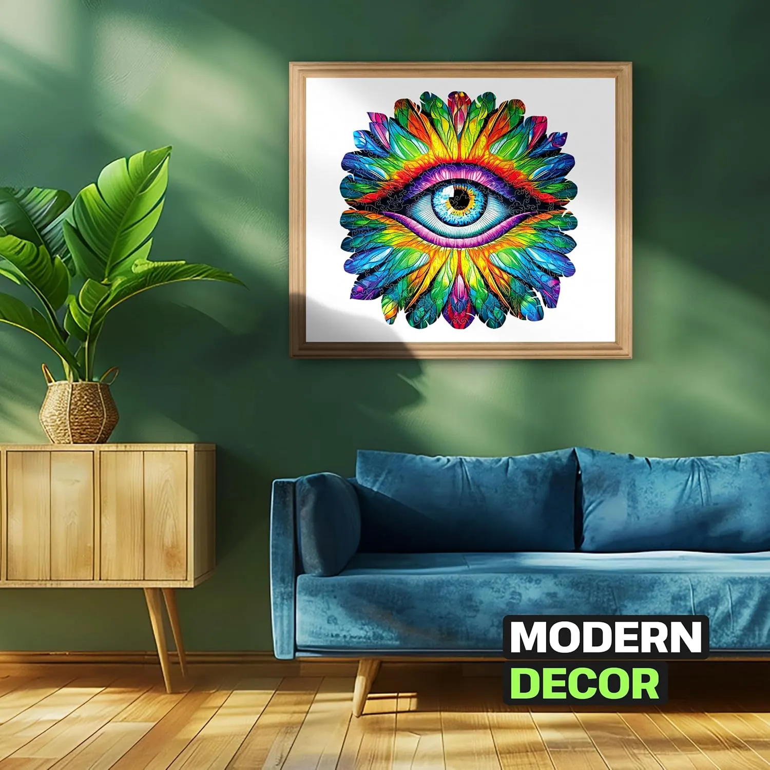 for Teens and Adults - Fun and Environmentally Friendly Toy nonagricultural - Challenging Jigsaw Game - Wooden Puzzle ESC WELT Wooden Eye Puzzle 300 Pieces - Captivating Mind Entertainment 