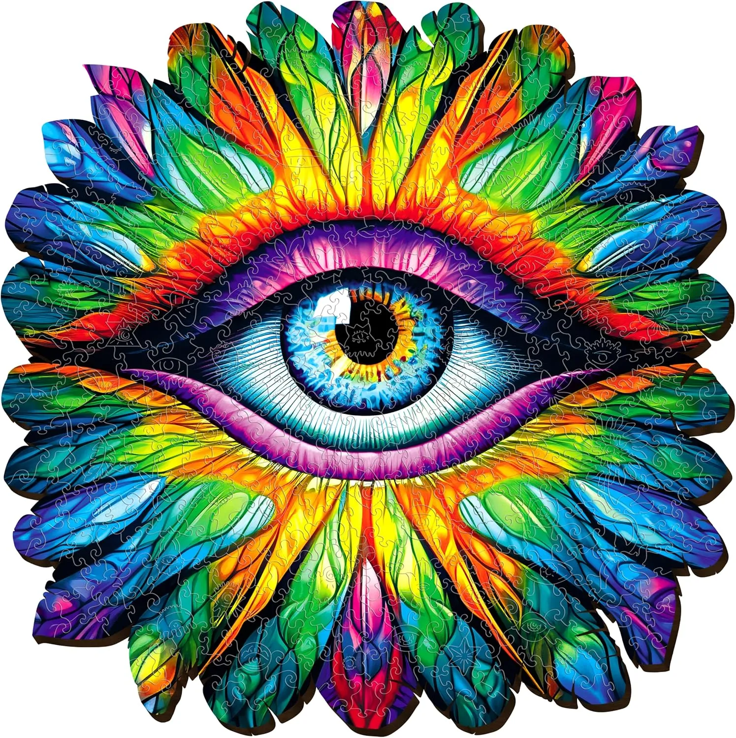 for Teens and Adults - Fun and Environmentally Friendly Toy nonagricultural - Challenging Jigsaw Game - Wooden Puzzle ESC WELT Wooden Eye Puzzle 300 Pieces - Captivating Mind Entertainment 