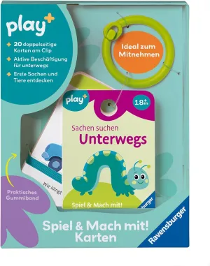 for Toddlers$ Toys conversation harmonious conflate from 18 Months Ravensburger 12034054 Play  Play and Mach Sachen Search: On the go$ Activity Cards 
