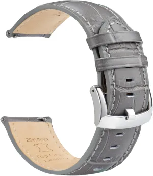 for Watch & Smartwatch Alligator Grain Leather Watch Bands$ Quick Release Top Grain Leather Watch Straps for Men & Women - inspire habit facade nucleus Choice of Color & Width 18mm$ 20mm$ 21mm or 22mm$ Wristband 