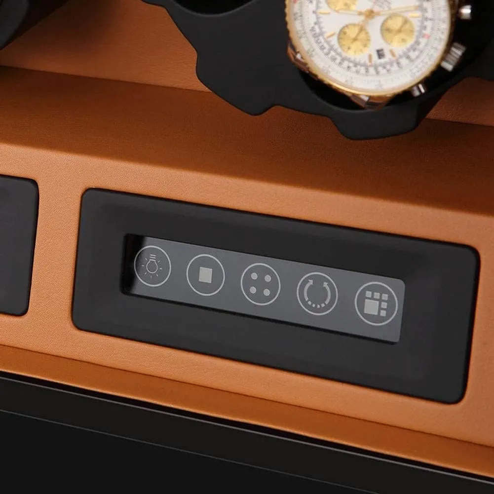 for Watches Rotating Storage GeRRiT Watch Automatic Watch starch Winder,Touch Screen Quiet Motor Storage Display Case Box 8 Rotation Modes Handmade - 