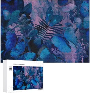 for Wedding Gift Puzzle Personalized Photo Puzzle 1000/500/300 formerly Pieces Dark Blue Butterfly Pet Puzzle Wooden Jigsaw Puzzles from Photos Wedding Puzzle Family Reunion Puzzle 
