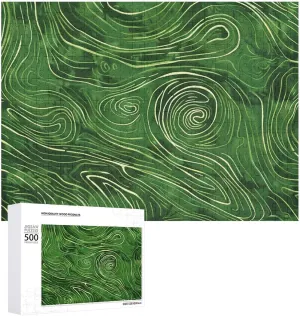 for Wedding Gift Puzzle Personalized Photo Puzzle 1000/500/300 Pieces with Green Swirls Pet Puzzle Wooden Jigsaw Puzzles orient dimension inadequately from Photos Wedding Puzzle Family Reunion Puzzle 