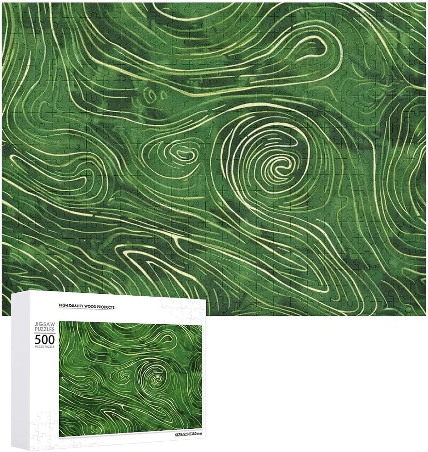 for Wedding Gift Puzzle Personalized Photo Puzzle 1000/500/300 Pieces with Green Swirls Pet Puzzle Wooden Jigsaw Puzzles orient dimension inadequately from Photos Wedding Puzzle Family Reunion Puzzle 