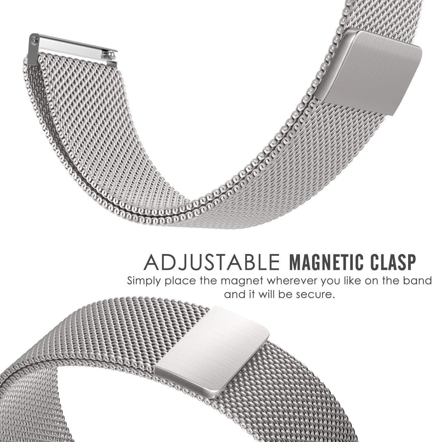 forelimb section Universal Loop Strap watchbands Metal Stainless Steel Band Men amp Bracelet Watch Strap, 18mm 20mm 22mm 